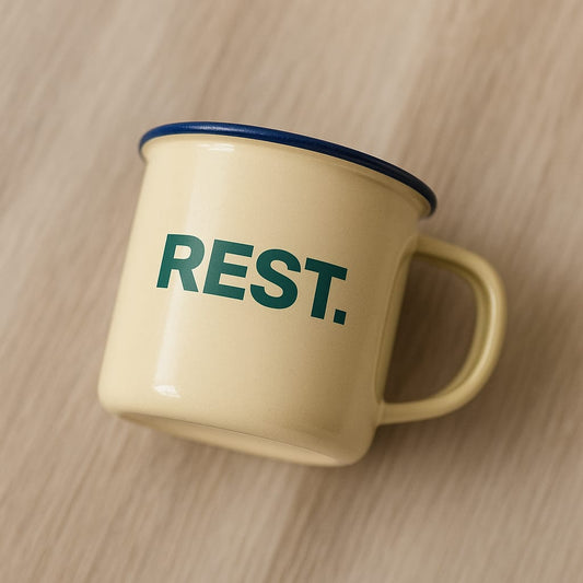 Rest Day Espresso Mug – Oatmeal Enamel